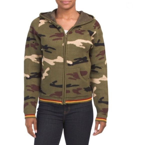Camo zip up sweater - Picture 1 of 8